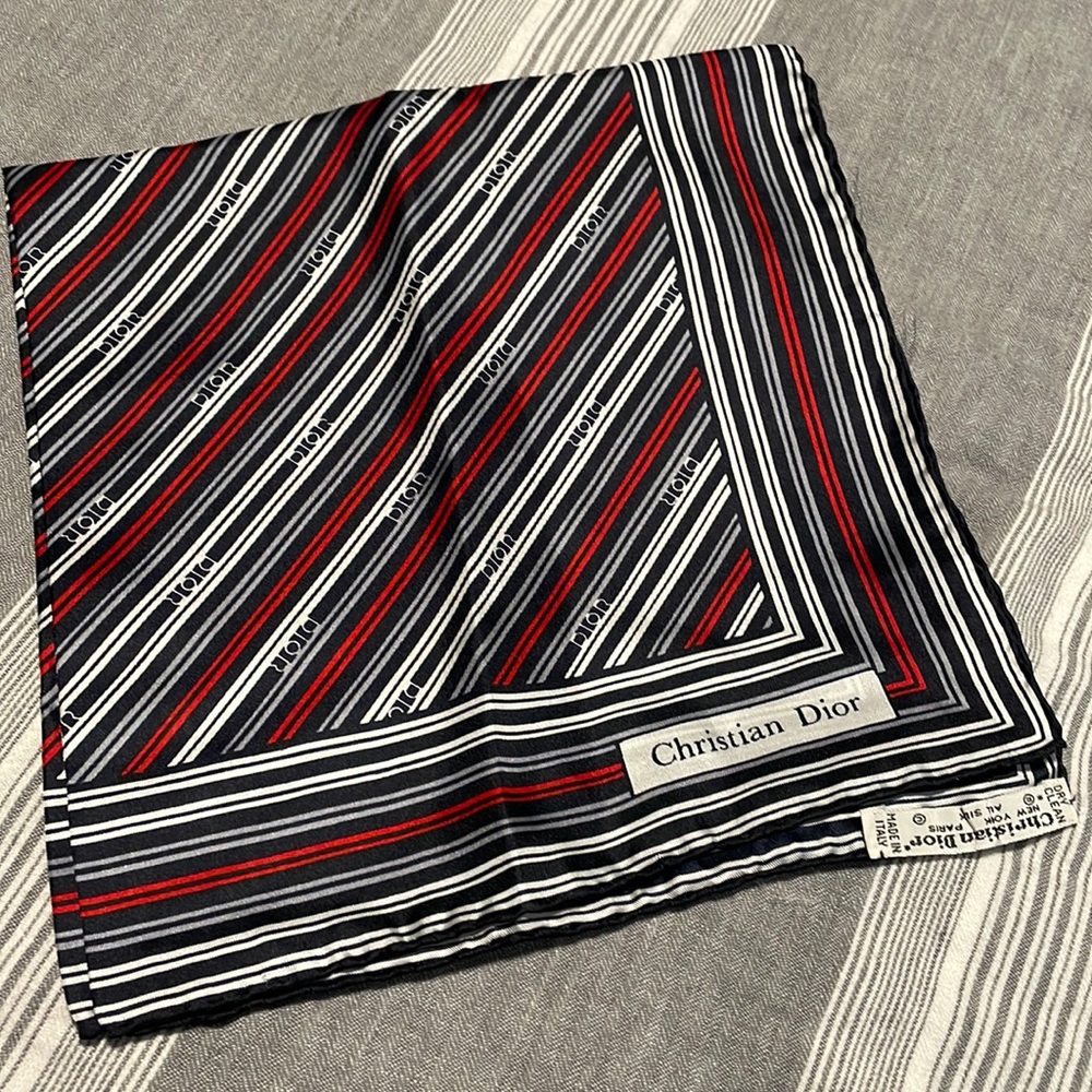 Christian Dior Silk Scarf Handkerchief